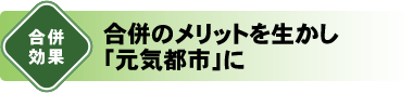 合併のメリットを生かし「元気都市」に