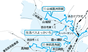 自主運行バス路線図