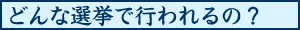 どんな選挙で行われるの?