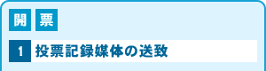 開票 1 投票記録媒体の送致