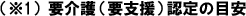 (※1)要介護(要支援)認定の目安