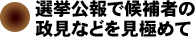 選挙公報で候補者の政見などを見極めて