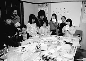 国際共生サロンで年賀状教室開催