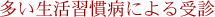 多い生活習慣病による受診