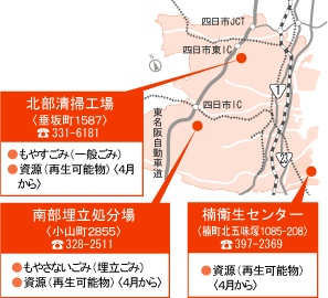 4月から「資源(再生可能物)」の持ち込み先を変更し、3カ所に