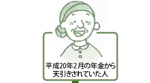 平成20年2月の年金から天引きされていた人