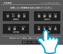 投票機・画面