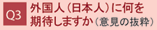 Q3外国人(日本人)に何を期待しますか