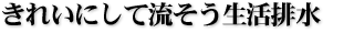 きれいにして流そう生活排水