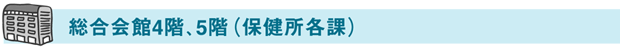 統合会館4階、5階(保健所各課)