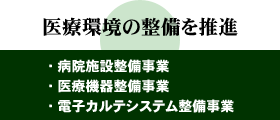 医療環境の整備を推進