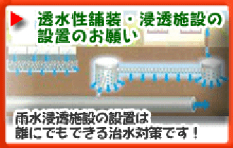 透水性舗装・浸透施設の設置のお願い