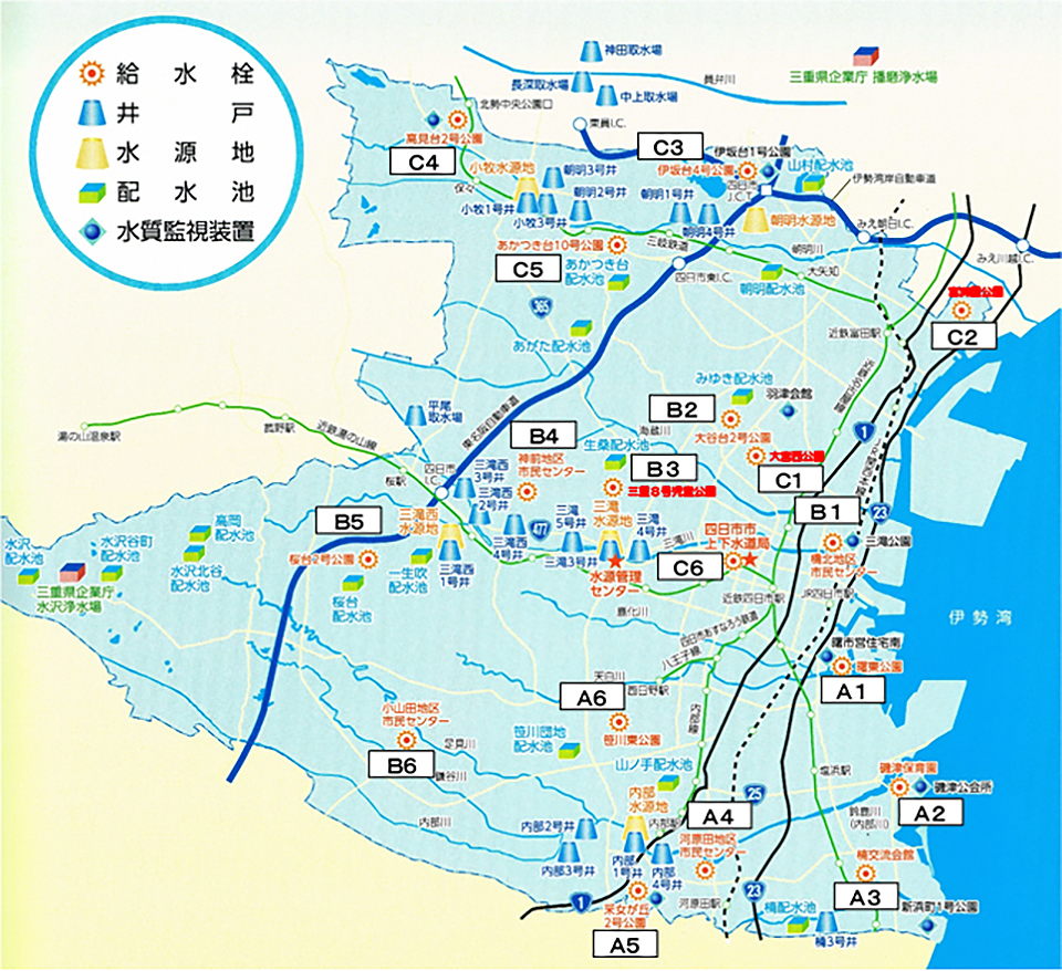 主要給水栓の位置図