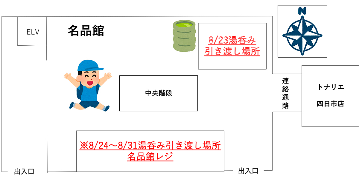 令和7年度　小学生じばさん講座　萬古焼体験（湯呑みづくり）引き渡し場所