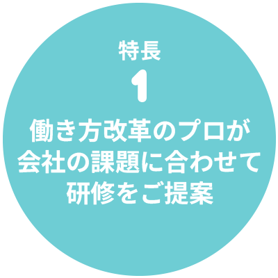 特長1 会社ごとの課題に合わせて実施